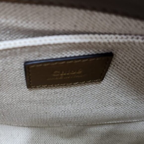 Chloe Camera Bag in Shiny Leather Color Dark Khaki - Picture 9 of 11